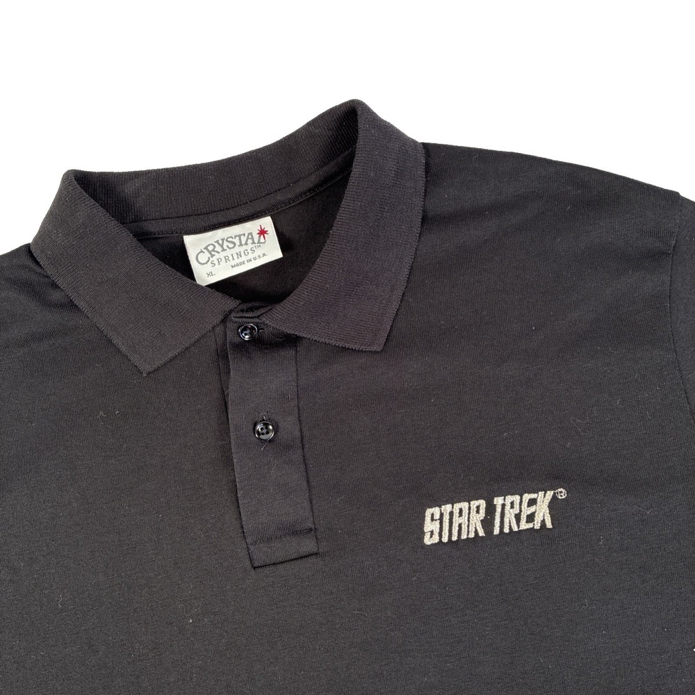 Vintage Star Trek‎ Single Stitch Made In USA Short Sleeve Polo Shirt Size XL